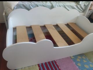 Cama infantil nube 70x140 blanca