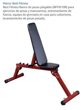 Banco de pesas  ajustable y plegable