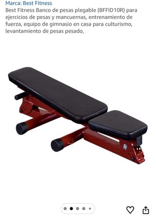 Banco de pesas  ajustable y plegable