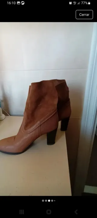 Botines boho piel marrón T38