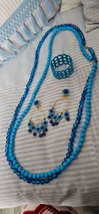 Conjunto Flamenca: Collar, Pulsera y Pendientes
