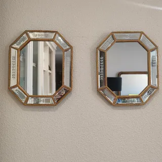 Espejo Octogonal Veneciano Dorado
