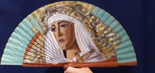 Abanico Esperanza de Triana pintado a mano