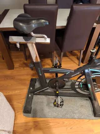 Bicicleta de Spinning Negra con rueda de 30kg.