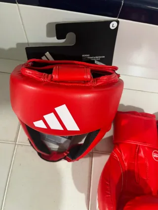 Casco y guantes boxeo Adidas Talla L