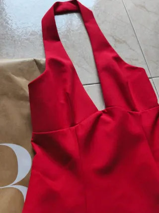 Vestido Halter Rojo Zara