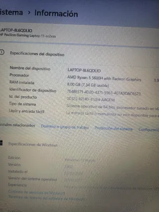 PORTÁTIL HP VICTUS GAMING Ryzen 5 GTX 1650