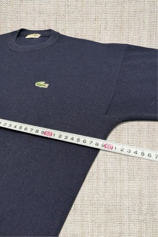 Sudadera Lacoste azul marino vintage - Talla L