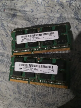 2 Memorias RAM 4GB DDR3 Portátil