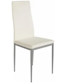 Set de mesa + 4 sillas madera y blanco