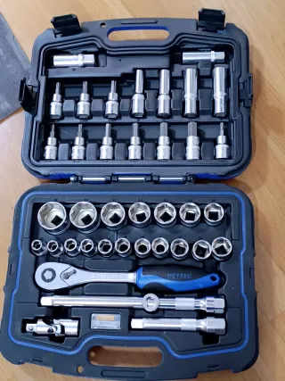 Set Carraca y Vasos 1/2", 39 Piezas, marca Heyco