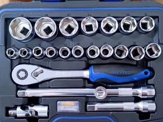 Set Carraca y Vasos 1/2", 39 Piezas, marca Heyco