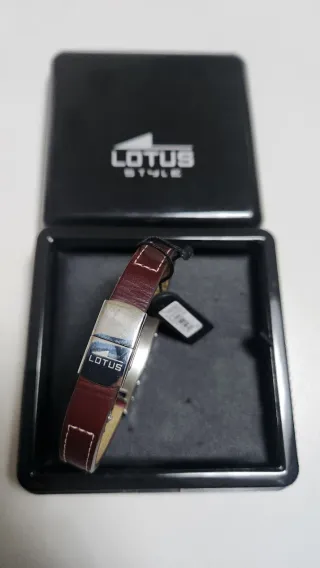 Pulsera Lotus Hombre Piel y Metal