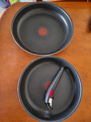 Tefal L15891 Ingenio XL Force - Juego de sartenes (3 piezas, 24/28 cm, 1 mango extraíble, apilables, revestimiento antiadherente