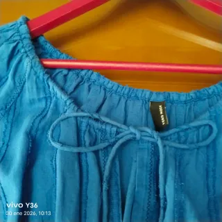 Blusa azul 100% algodón