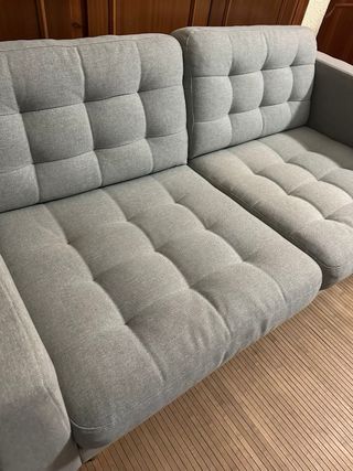 Sofá 3 plazas Ikea gris tela