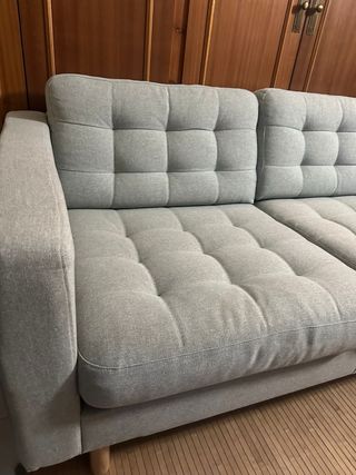 Sofá 3 plazas Ikea gris tela