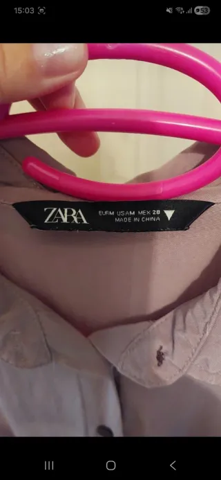 Camisa amplia Zara Malva