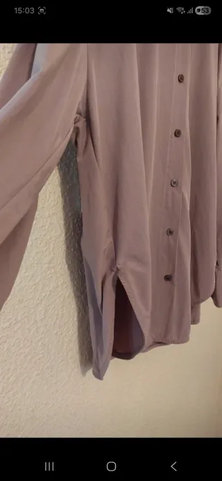 Camisa amplia Zara Malva