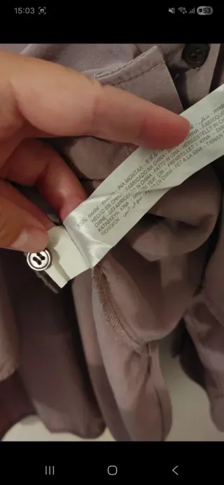 Camisa amplia Zara Malva