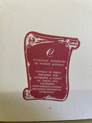 Quadro vintage su foglia d'oro 27x28