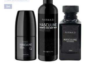 Set Farmasi Masculine Desodorante, Gel y Perfume