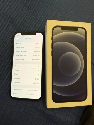 iPhone 12 Caja Roto por detras Batería 88%