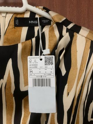 Vestido Mango estampado M