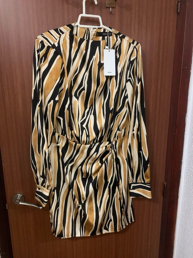Vestido Mango estampado M