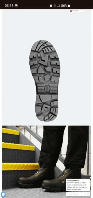 Bota Seguridad Rock Fall RF 611 Negra Talla 45/46