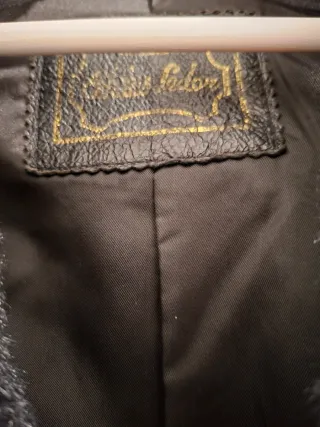 Cazadora Biker Piel Negra con Borrego.