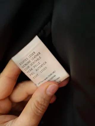 Cazadora Biker Piel Negra con Borrego.