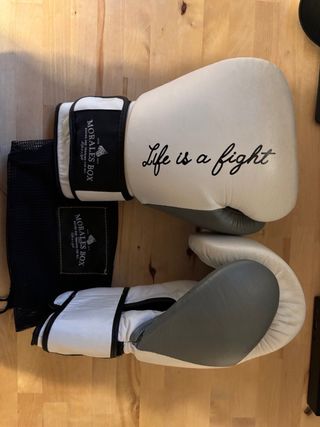 Guantes Boxeo Morales Box Blanco/Negro 16 OZ