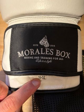 Guantes Boxeo Morales Box Blanco/Negro 16 OZ