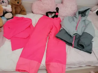 Conjunto Ropa Esquí Niña Rosa y Gris Talla 8 años