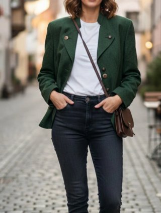 Chaqueta Austríaca Vintage Lana y Cachemira