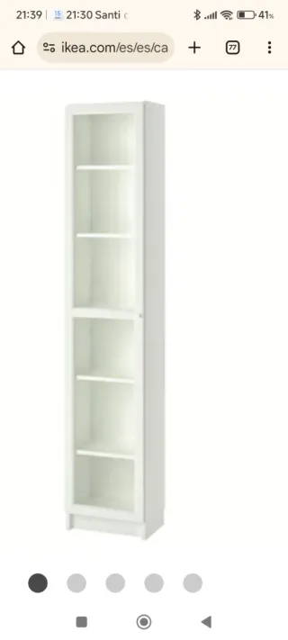 Estantería Billy de Ikea. Blanca 40 cms