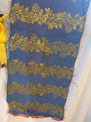 Traje Fallera Niña Azul y Dorado