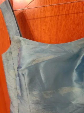 Vestido fiesta Blanca Miret y fular