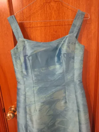 Vestido fiesta Blanca Miret y fular