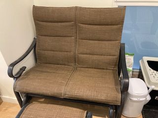 Reposapiés/Sofá Exterior Metal y Tela