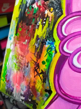 Lienzo Pantera Rosa Arte Abstracto