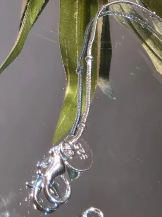 Pulsera  plata para colgantes