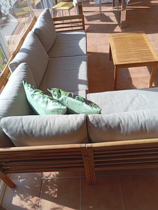 Sofá modular para terraza o jardín