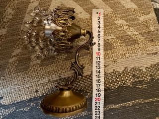 2 Lampade da parete in cristallo dorato