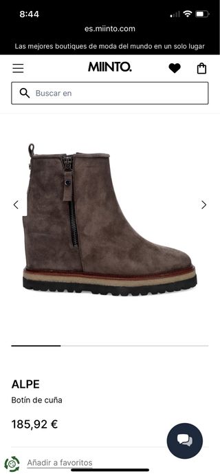 Botines cuña Alpe negros