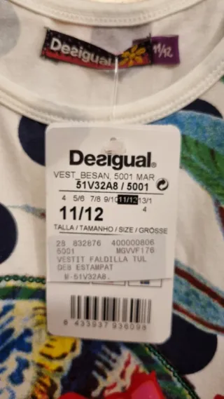 Desigual vestido niña  Talla 11/12