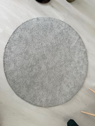 Alfombra redonda gris