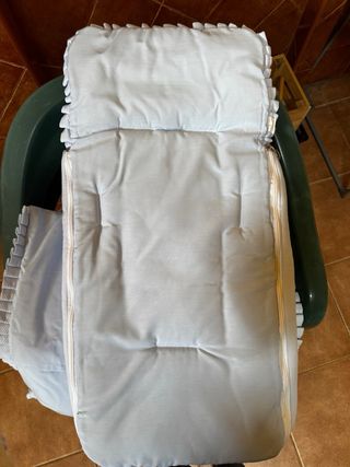 Saco para capazo azul con lazos