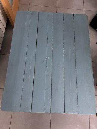 Mesa Palets Azul Hecha a Mano